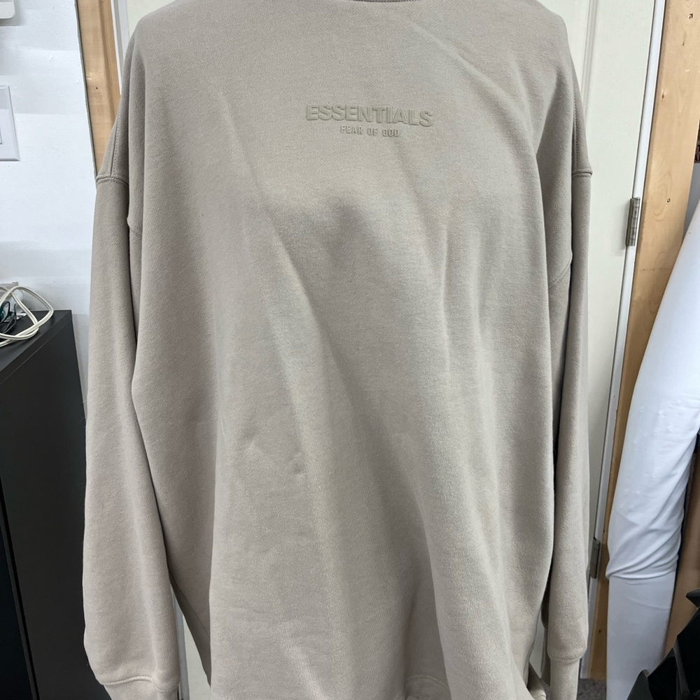 Essentials Fear of God Light Gray Sweatshirt